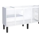 Ver imagem 7 de Armário de Cozinha 194cm Gabinete Aço 4 Portas e 3 Gavetas:preto