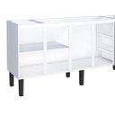 Ver imagem 3 de Armário de Cozinha 194cm Gabinete Aço 4 Portas e 3 Gavetas:preto