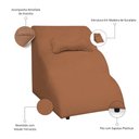 Ver imagem 3 de Escada Pet 46cm Estofada para Cachorro Nuvem R01 Veludo Terracota - Annie Decor