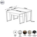 Ver imagem 3 de Mesa Escrivaninha Dupla 30mm Pés Metal com Régua para Tomadas F5 Office Cor:Nogal com Preto
