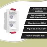 5 Spot Duplo Mini Embutido Led Downlight Recuado 3000k Bet57 - 3