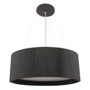 Ver imagem 1 de Lustre Pendente Madeira Redondo Preto 70cm - Preto