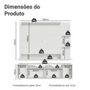 Ver imagem 3 de Rack com Painel para Tv até 60 Polegadas 180 Cm Branco Cancun Madesa