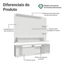Ver imagem 4 de Rack com Painel para Tv até 60 Polegadas 180 Cm Branco Cancun Madesa