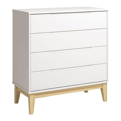 Cômoda Gaveteiro Classic Elfe Branco Acetinado Natural - Reller