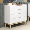 Ver imagem 2 de Cômoda Gaveteiro Classic Elfe Branco Acetinado Natural - Reller