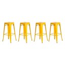 Ver imagem 1 de 4 Banquetas Tolix Iron Design Industrial Amarela 76 Cm Aço