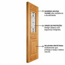 Ver imagem 4 de Folha de Porta Madeira Maciça 210x90 cm Tauari Alteza com Grade Mapaf