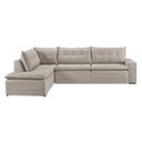 Ver imagem 6 de Sofá Retrátil 6 Lugares 296cm com Chaise a Esquerda de 91cm Presidente Bege Cru