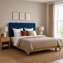 Ver imagem 3 de Cabeceira de Cama Box Queen 160 cm Mallu - Veludo Azul Marinho