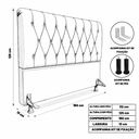 Ver imagem 4 de Cabeceira de Cama Box Queen 160 cm Mallu - Veludo Azul Marinho