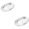Kit Com 2 Bandejas Travessas De Inox Oval Rasa Grande 50cm - 2