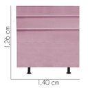 Ver imagem 2 de Cabeceira Estofada Argentina 140cm Casal para Cama Box Quarto Suede Rosa Bebê - Gat Magazine