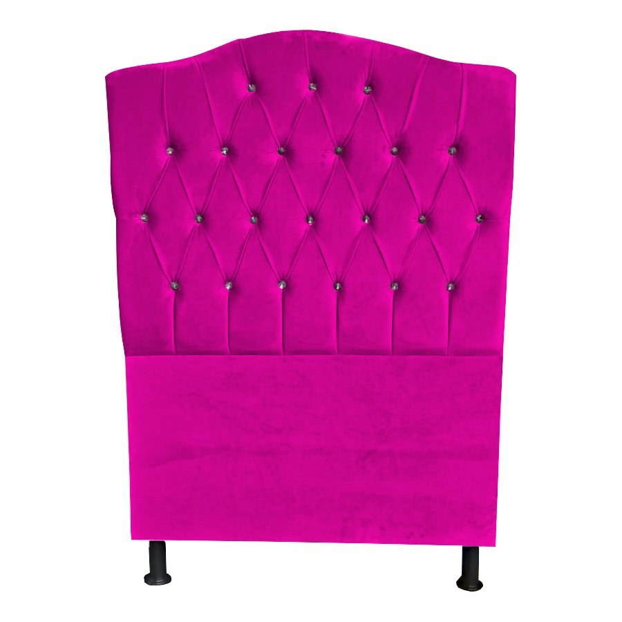 Cabeceira de Cama Box Solteiro 90 Cm Império Rosa Pink Dimazza Móveis