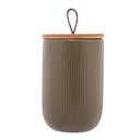 Ver imagem 1 de Pote de Cerâmica hermético com Tampa de Bambu Verde 15cm - Lyor