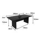 Ver imagem 2 de Mesa Reunião para Escritório Me4119 Preto Tecnomobili