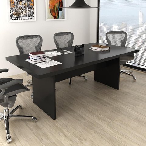 Mesa Reunião para Escritório Me4119 Preto Tecnomobili