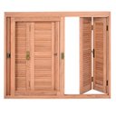 Ver imagem 4 de Janela de Madeira Vitro de Correr Com Veneziana Pantográfica Reto de Eucalipto Esel-1.50(L)X1.20(A)