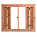 Ver imagem 2 de Janela de Madeira Vitro de Correr Com Veneziana Pantográfica Reto de Eucalipto Esel-1.50(L)X1.20(A)