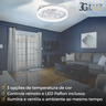 Ventilador de Teto Controle Remoto Bluetooth Led 3 Cores - Branco - 6