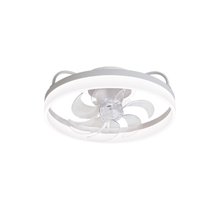 Ventilador de Teto Controle Remoto Bluetooth Led 3 Cores - Branco