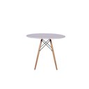 Ver imagem 2 de Kit Mesa Jantar Eiffel 90cm Branca + 2 Cadeiras Charles Eames - Branca