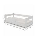 Ver imagem 2 de Cama Infantil Montessoriana com Colchão Baby Grade de Segurança - Branco