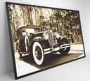 Ver mais imagens de Quadro Carro Clássico Preto e Branco - 60x40 Cm - Vidro Impresso