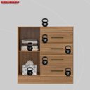 Ver imagem 7 de Cômoda Montevidéu 1 Porta 4 Gavetas 91 Cm - Comoda para Quarto - Demobile:amêndola
