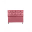 Ver imagem 2 de Cabeceira Solteiro 0,90m Madrid Suede Rosa