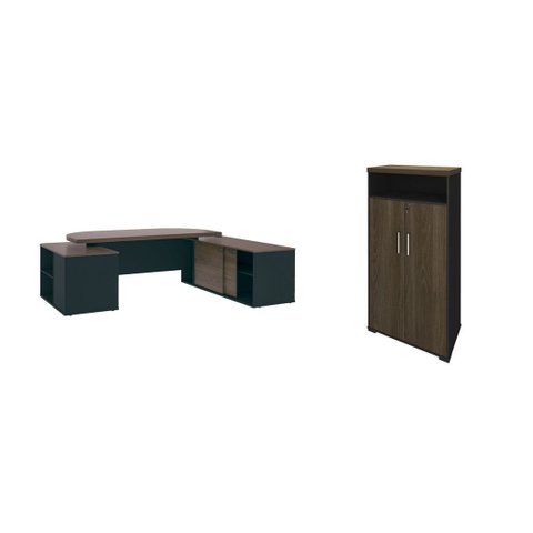 Conjunto Escritório Mesa Presidente 6216 + Armário 6112