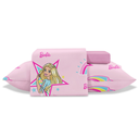 Ver imagem 2 de Jogo de Lençol Solteiro Jolitex 3 Peças 300 Fios 88x188x30cm - Barbie Rs