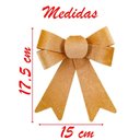 Ver imagem 2 de Kit 4 Enfeite Árvore Natal Laço Dourado 17,5cm
