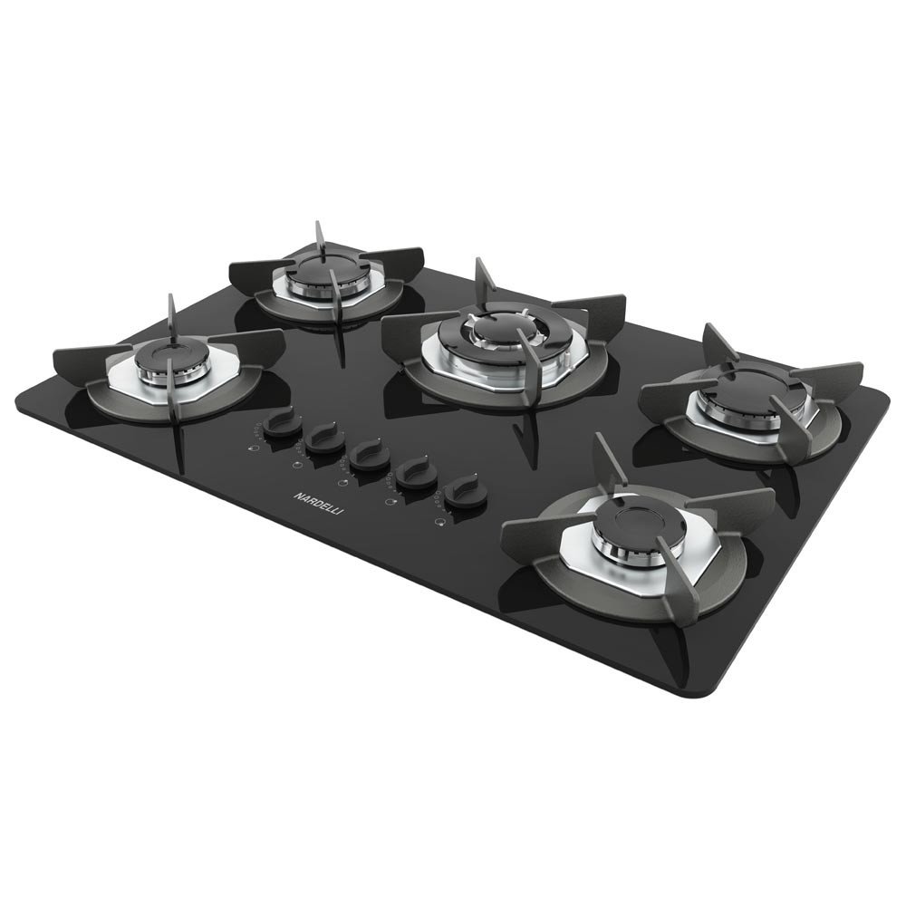 Cooktop Nardelli Safe Ferro Fundido 5 Bocas Tripla Chama Glp