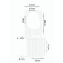 Ver imagem 7 de Conjunto Cecília com Pés 60 Cm Painel Ripado Espelho Led e Cuba Preta - Fabribam