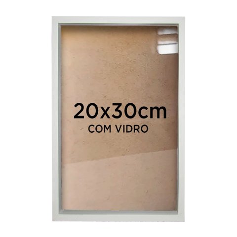 Moldura Quadro Cofre Porta Objetos 3cm 20x30cm - Várias Cores TaColado Moldura Caixa 3cm Branca com 