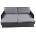Ver imagem 6 de Sofá sem Caixa Retrátil Baú 1,55m Cama Inbox Grace Tecido Linho e Courino Cinza Escuro