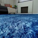 Ver imagem 5 de Tapete Macio Azul 1.50x2.00 Antiderrapante Inspira Comfort