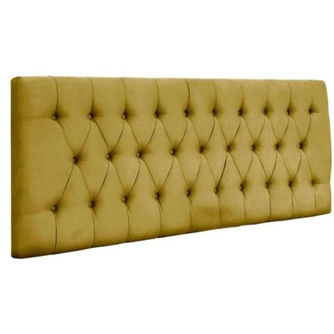 Painel Cabeceira Dubai Para Cama Box-1,38 Mt-suede Amarelo