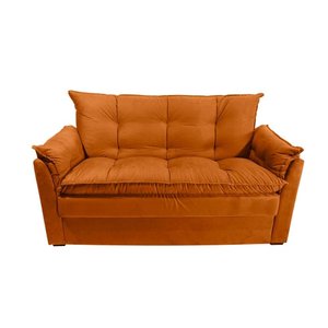 Sofá Small 3 Lugares Conforto 160cm Suede Cobre Herrero Decor