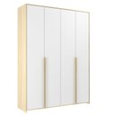 Ver imagem 1 de Guarda-Roupa de Bebê 4 Portas Modulado Bege/Branco/Nature