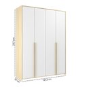 Ver imagem 3 de Guarda-Roupa de Bebê 4 Portas Modulado Bege/Branco/Nature
