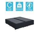Ver imagem 2 de Base Cama Box Bipartido Casal Couro Sintético Preto 40x138x188