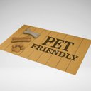 Ver imagem 1 de Tapete Porta Entrada Decorativo Antiderrapante 65x45 Pet Friendly