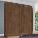 Ver imagem 1 de Guarda Roupa Solteiro 2 Portas 4 Gavetas - Zurique-braúna - Móveis Europa