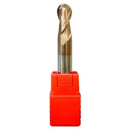Fresa Topo Esférico Metal Duro 4,0mm - 2 Cortes com 55hrc - 1