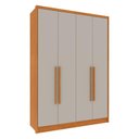 Ver imagem 2 de Guarda-Roupa Casal com 4 Portas e 2 Gavetas 165cm Multimóveis CR35487 Cinamomo/Off White