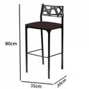 Ver imagem 4 de Kit 2 Banquetas Gourmet Marrom