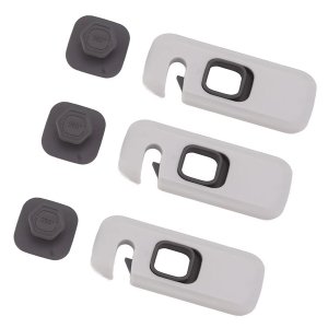 Trava de Segurança Gaveta Armario Geladeira Kit 3 Unidades Bebe Criança Porta Multiuso Fechadura Seg