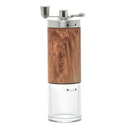 Moedor Café Aço Inox Manual Com Estampa Madeira 5x5x17Cm - 2